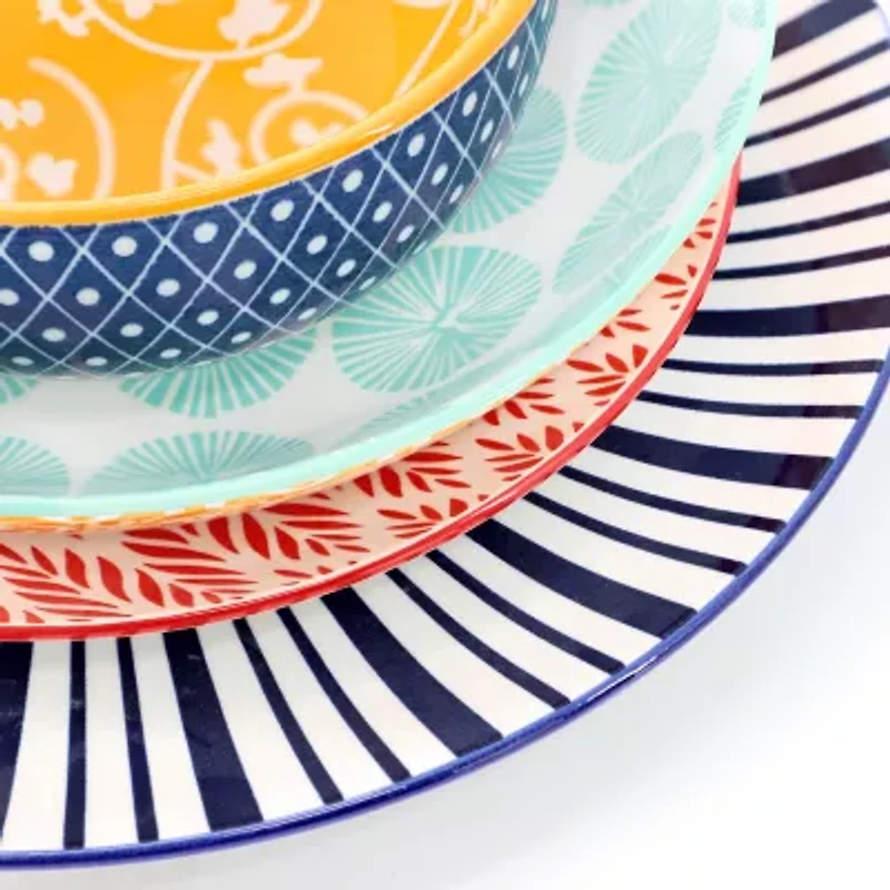 Elama Giovanna 16 Piece 16-pc. Porcelain Dinnerware Set