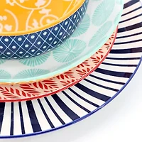 Elama Giovanna 16 Piece 16-pc. Porcelain Dinnerware Set