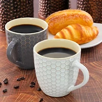 Elama Honeycomb 6 Piece Assorted 6-pc. Geometric Coffee Mug
