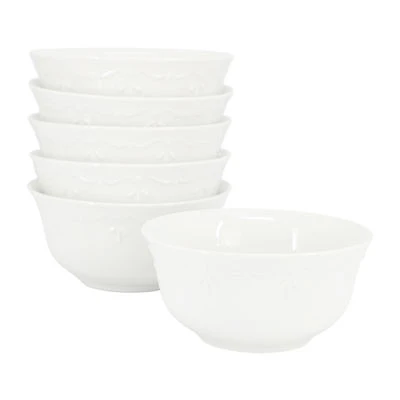 Elama Henryi 6 Piece 6.1 Inch 6-pc. Porcelain Salad Bowl