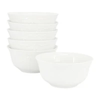 Elama Henryi 6 Piece 6.1 Inch 6-pc. Porcelain Salad Bowl