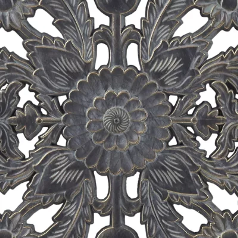Madison Park Botanical Distressed Carved Wood 2-pc. Wall Art Set