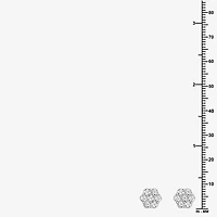 Diamond Blossom (G / Si1-Si2) 1 CT. T.W. Lab Grown White Diamond Sterling Silver 8.8mm Stud Earrings