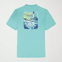 IZOD Saltwater Soft Wash Mens Crew Neck Short Sleeve Classic Fit Graphic T-Shirt