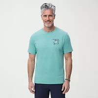 IZOD Saltwater Soft Wash Mens Crew Neck Short Sleeve Classic Fit Graphic T-Shirt