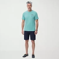 IZOD Saltwater Soft Wash Mens Crew Neck Short Sleeve Classic Fit Graphic T-Shirt