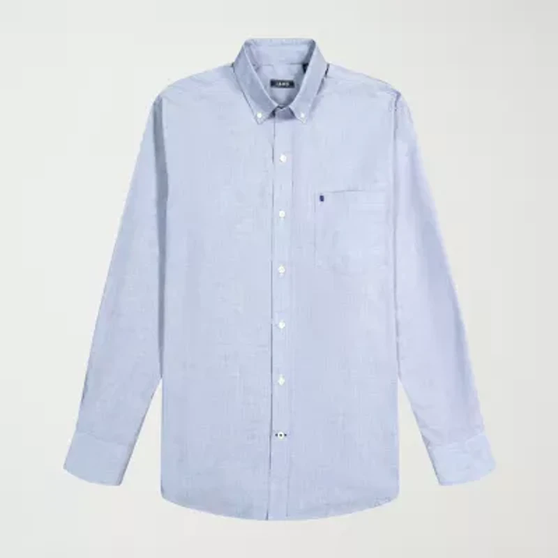 IZOD Performance Comfort Mens Long Sleeve Classic Fit Button-Down Shirt