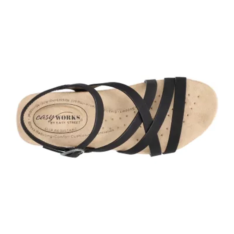 Easy Works By Street Womens Monroe Heeled Sandals