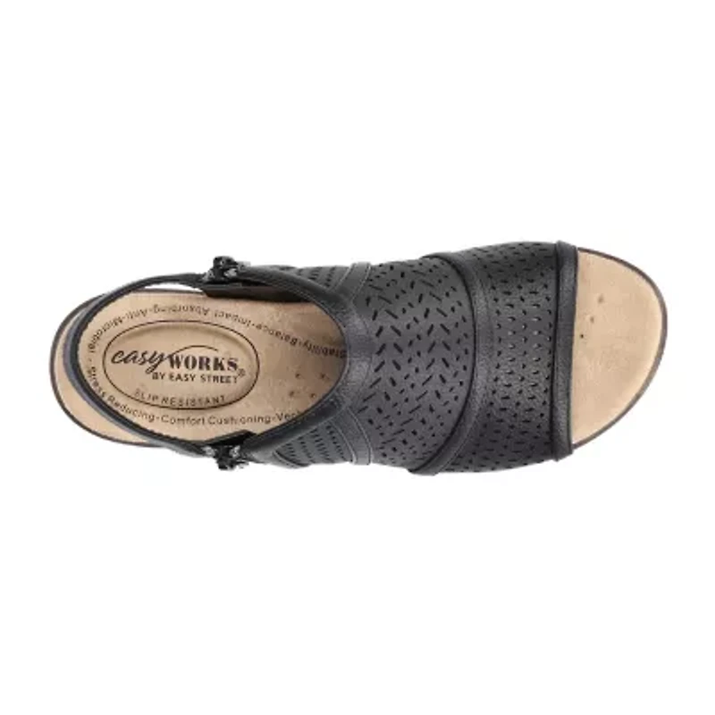Easy Works By Street Womens Evan Heeled Sandals