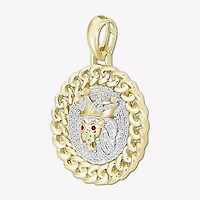 (J / I3) Mens 3/8 CT. T.W. Natural White Diamond 10K Gold Pendant