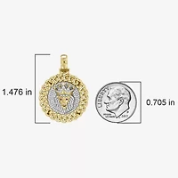 (J / I3) Mens 3/8 CT. T.W. Natural White Diamond 10K Gold Pendant