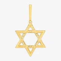 Star Of David (J / I3) Mens 3/4 CT. T.W. Natural White Diamond 10K Gold Star Pendant