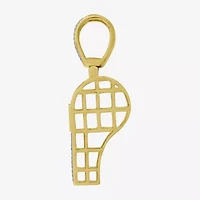 J / I3) Mens 1/ CT. T.W. Natural White Diamond 10K Gold Over Silver Pendant