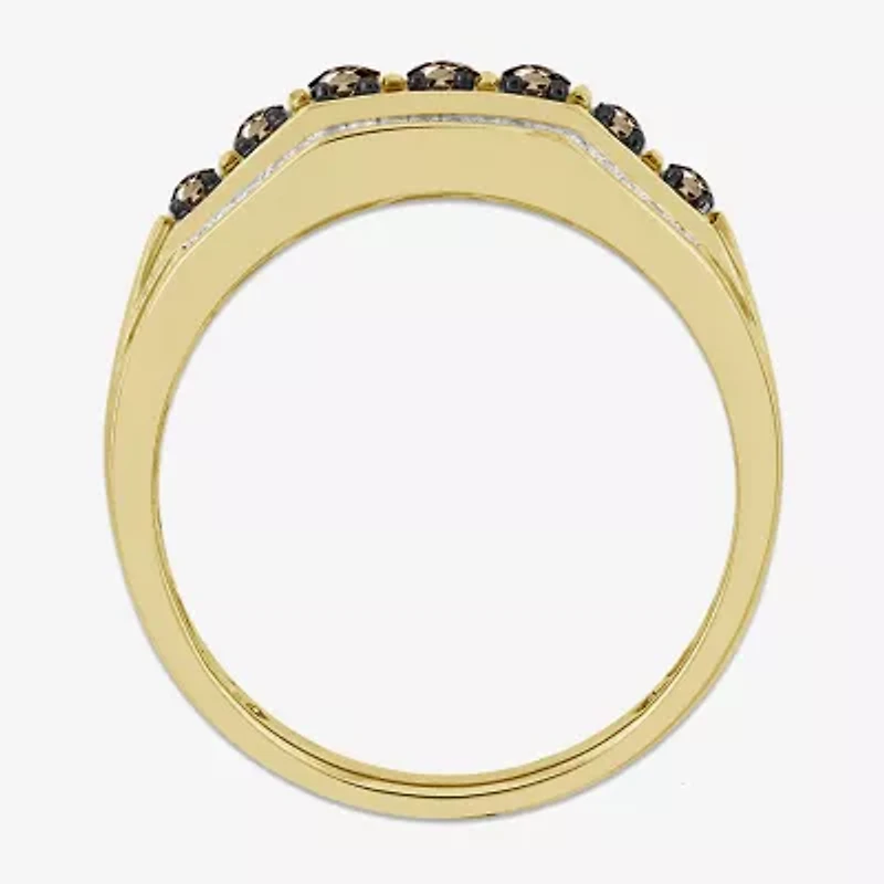 (Brown / I3) Mens 1 CT. T.W. Natural Champagne Diamond 10K Gold Cocktail Ring