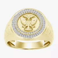 I / I2) Mens 1/ CT. T.W. Natural White Diamond 10K Gold Cocktail Ring