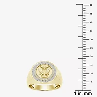 I / I2) Mens 1/ CT. T.W. Natural White Diamond 10K Gold Cocktail Ring