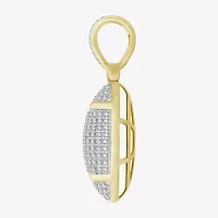 (J / I3) Mens 1/4 CT. T.W. Natural White Diamond 10K Gold Pendant