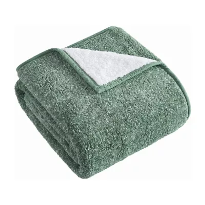 Brooklyn Loom Heathered Sherpa Blanket