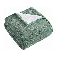 Brooklyn Loom Heathered Sherpa Blanket