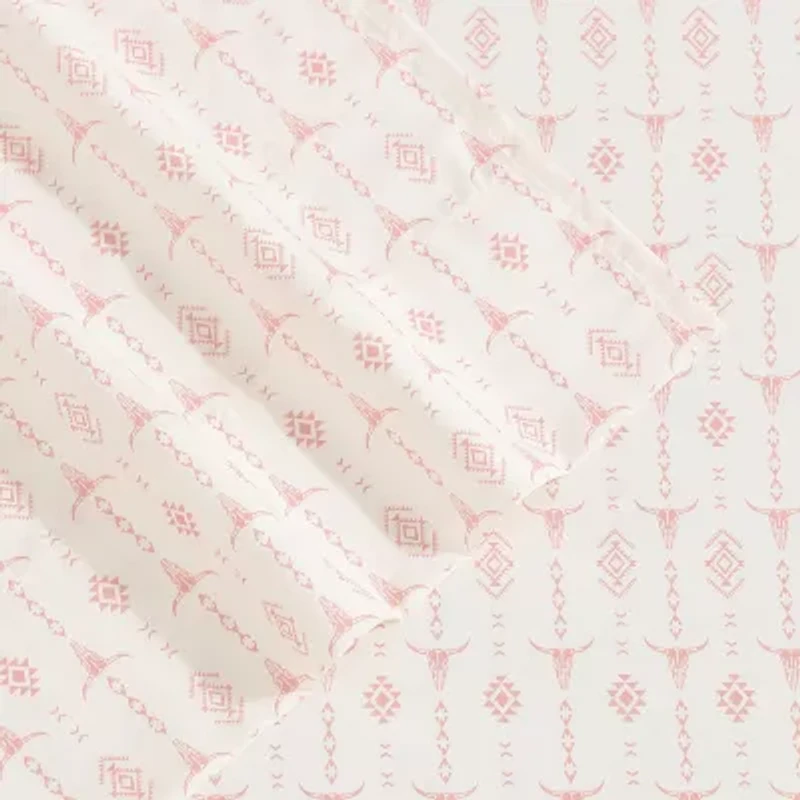 Wrangler Steer Head Stripe Sheet Set