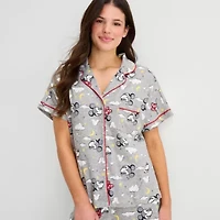 Disney Mjc Womens Mickey Mouse Short Sleeve 2-pc. Pajama Sets