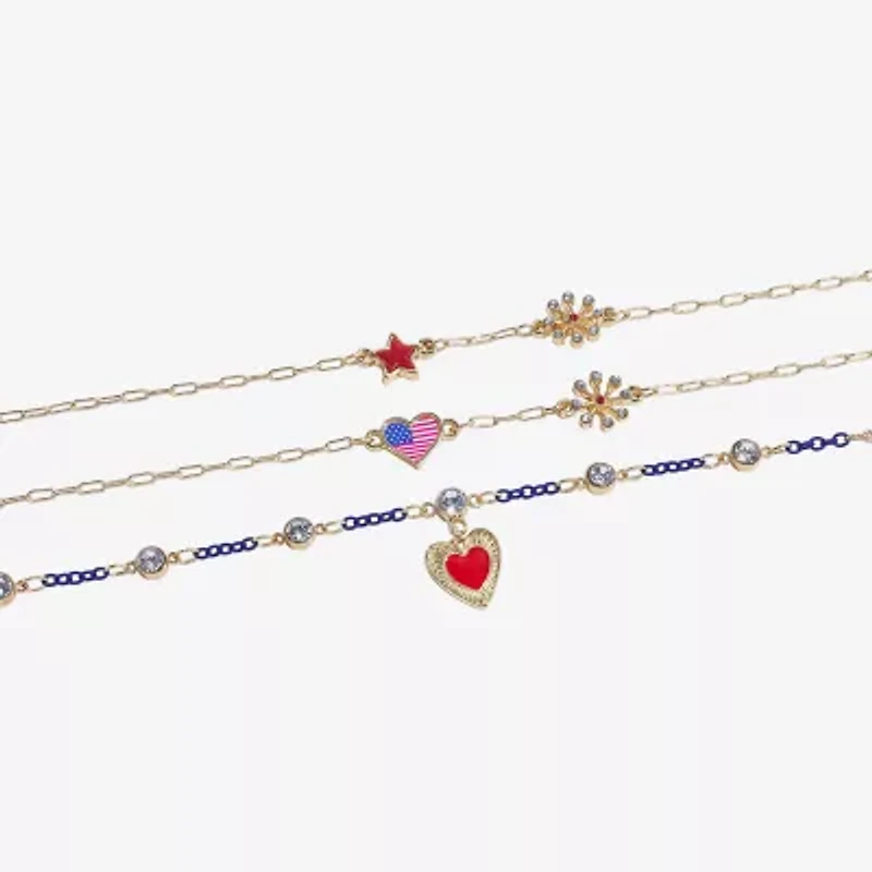 Mixit 4th Of July Womens 3-pc. Bracelet Set