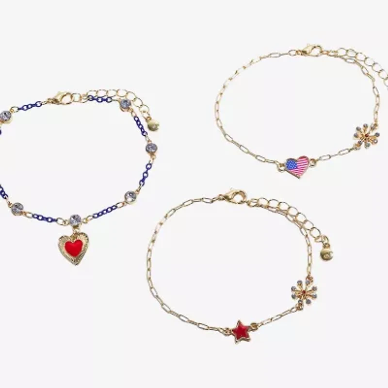 Mixit 4th Of July Womens 3-pc. Bracelet Set