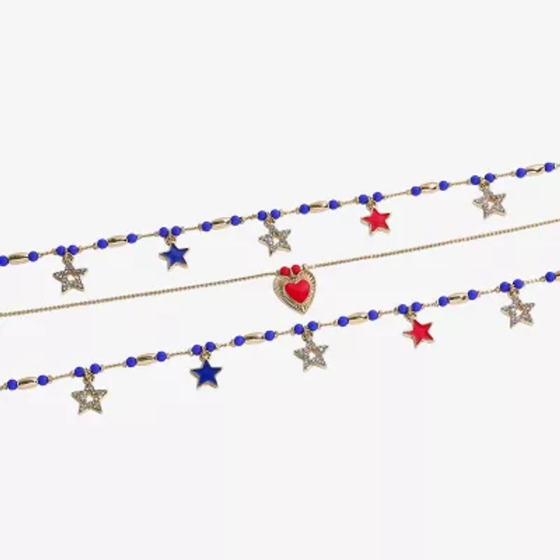 Mixit 4th Of July Charm Womens 3-pc. Bracelet Set