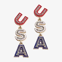 Mixit Usa Womens Drop Earrings