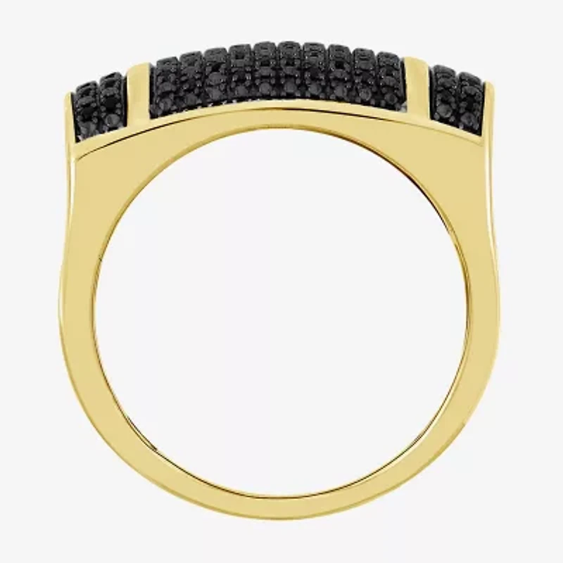 Black / I3) Mens 1/ CT. T.W. Natural Black Diamond 10K Gold Cocktail Ring