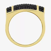 Black / I3) Mens 1/ CT. T.W. Natural Black Diamond 10K Gold Cocktail Ring