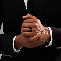 Black / I3) Mens 1/ CT. T.W. Natural Black Diamond 10K Gold Cocktail Ring