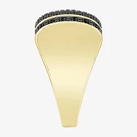 Black / I3) Mens 1/ CT. T.W. Natural Black Diamond 10K Gold Cocktail Ring