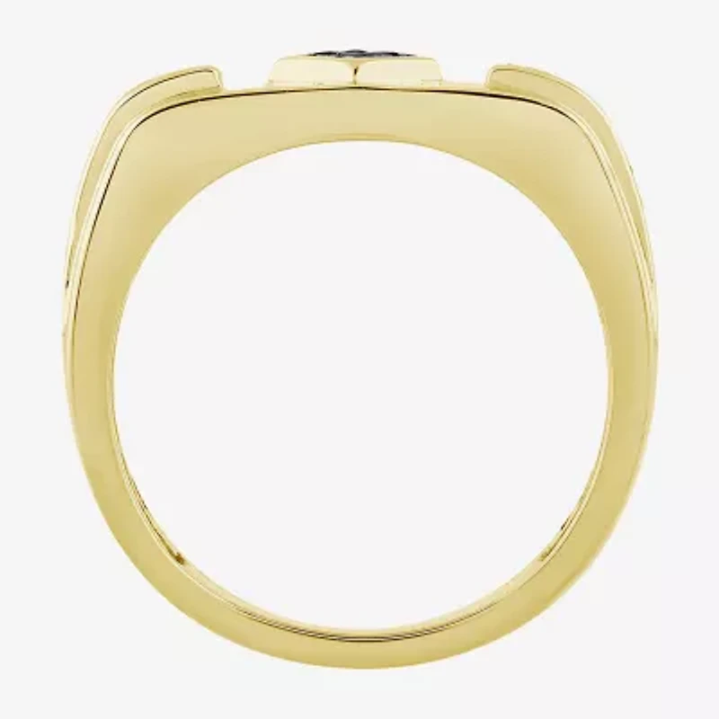 Black / I3) Mens 1/ CT. T.W. Natural Black Diamond 10K Gold Band