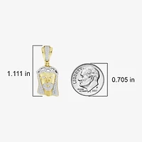 (J / I3) Mens 1/3 CT. T.W. Natural White Diamond 10K Gold Pendant