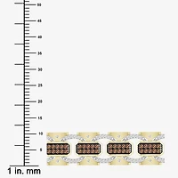 (Brown / I3) Mens 10K Gold Semisolid Link Bracelet