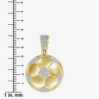 (J / I3) Mens 1/4 CT. T.W. Natural White Diamond 10K Gold Pendant
