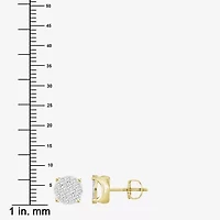 (J / I3) 1/2 CT. T.W. Natural White Diamond 10K Gold 7.7mm Oval Stud Earrings
