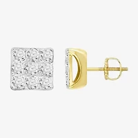 (J / I3) 1/4 CT. T.W. Natural White Diamond 10K Gold 5.2mm Stud Earrings
