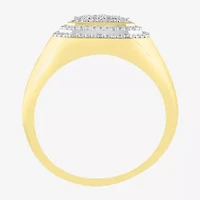 (J / I3) Mens 1/2 CT. T.W. Natural White Diamond 10K Gold Cocktail Ring