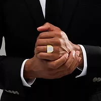 (J / I3) Mens 1/2 CT. T.W. Natural White Diamond 10K Gold Cocktail Ring