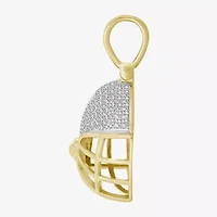 (J / I3) Mens 1/4 CT. T.W. Natural White Diamond 10K Gold Pendant
