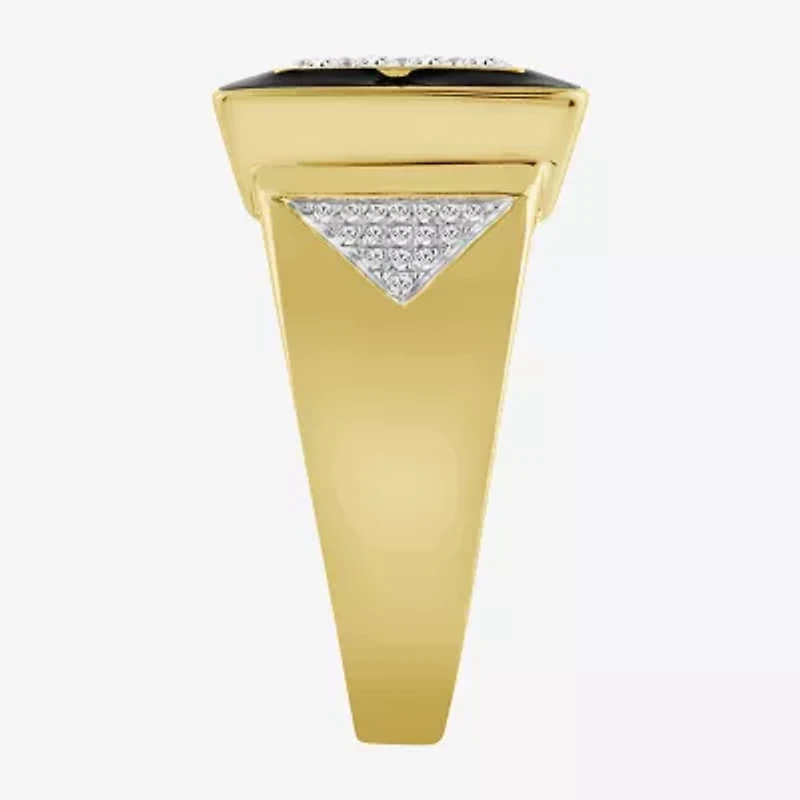 (J / I3) Mens 1/2 CT. T.W. Natural White Diamond 10K Gold Cocktail Ring