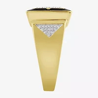(J / I3) Mens 1/2 CT. T.W. Natural White Diamond 10K Gold Cocktail Ring