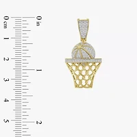 (J / I3) Mens 1/5 CT. Natural White Diamond 10K Gold Pendant