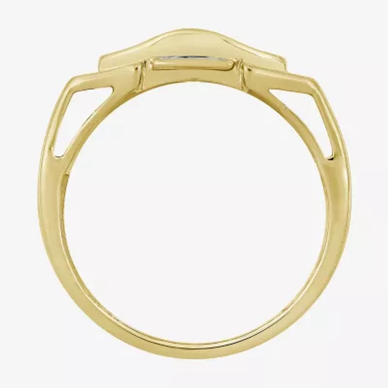 (I / I2) Mens 1/3 CT. T.W. Natural White Diamond 10K Gold Cocktail Ring