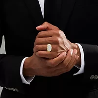 (I / I2) Mens 1/3 CT. T.W. Natural White Diamond 10K Gold Cocktail Ring