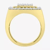 (J / I3) Mens 3/4 CT. T.W. Natural White Diamond 10K Gold Cocktail Ring