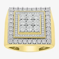 (J / I3) Mens 3/4 CT. T.W. Natural White Diamond 10K Gold Cocktail Ring