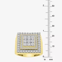(J / I3) Mens 3/4 CT. T.W. Natural White Diamond 10K Gold Cocktail Ring